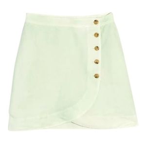 Mint Botanical Linen-Blend Button-Up Tulip Miniskirt - Women Madewell
